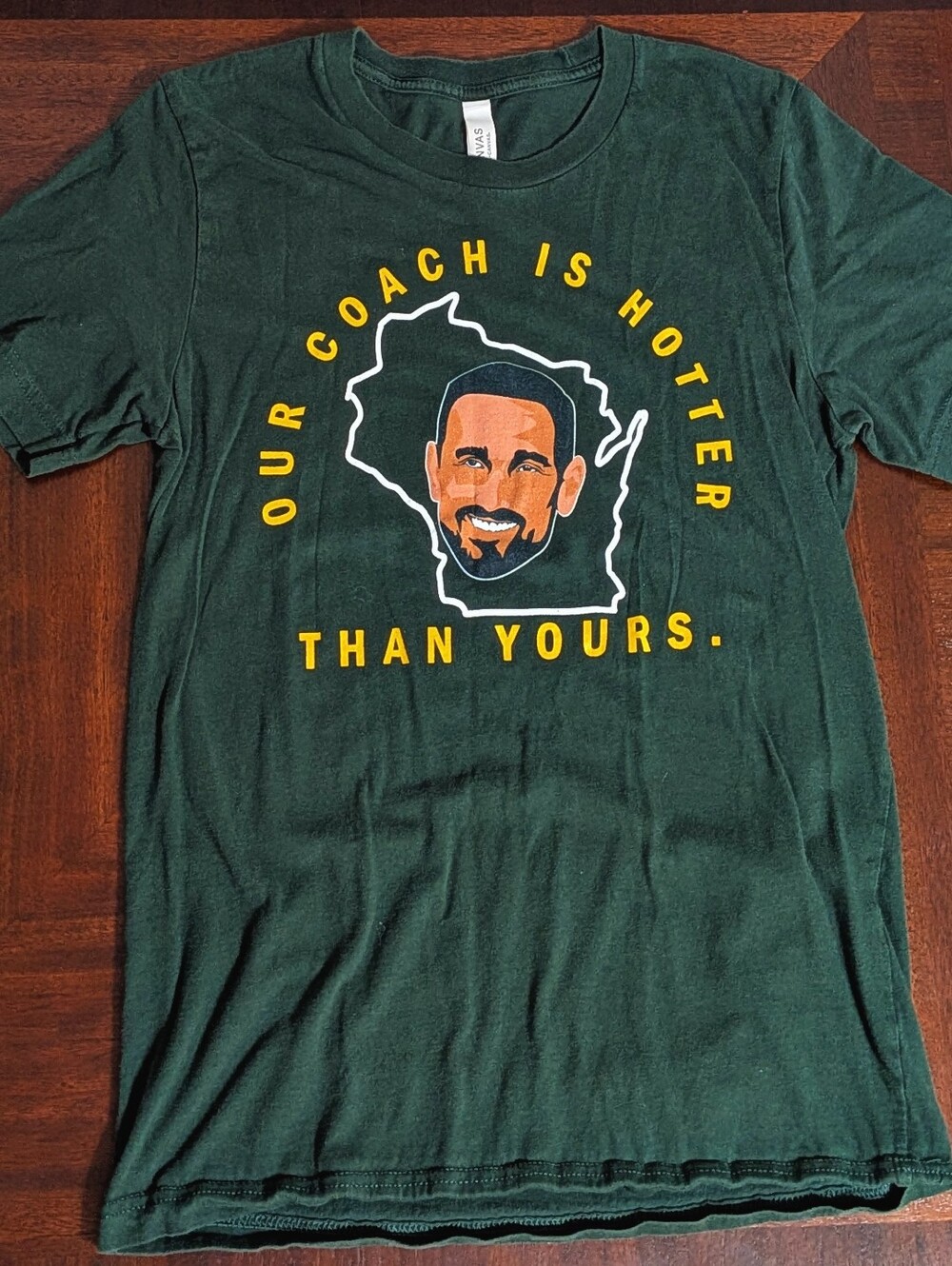 Our Coach Is Hotter Than Yours Vintage Women's Tee Shirt Size Small Bella Canvas